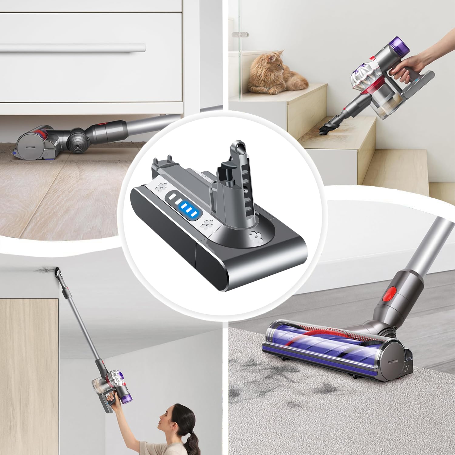 Amazon.co.jp: BOTKK ダイソン V10 バッテリー 互換 4000mAh 掃除機