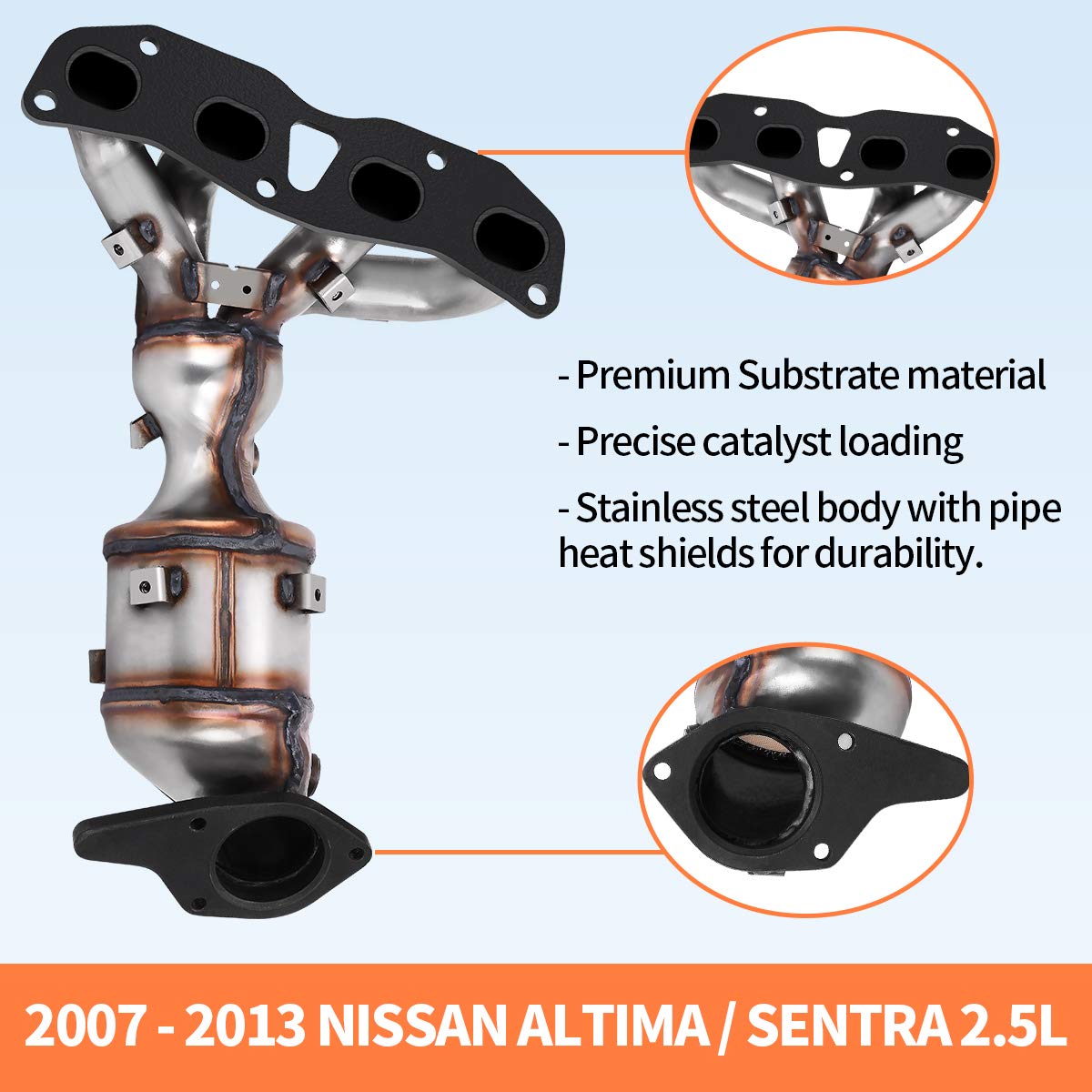 YITAMOTOR Catalytic Converter Compatible with 2007, 2008, 2009, 2010