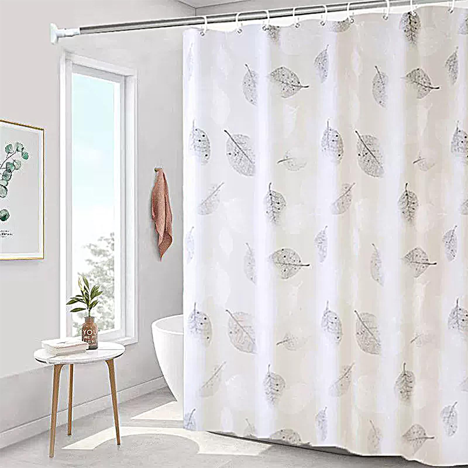 SDKZBFC Shower Curtain, Waterproof & Mildew Resistant Fabric, No Hole Quick Installation, Extra Weighted Hem for Superior Drape - Perfect for Bathroom, Tub, and Hotel Use 200x200cm