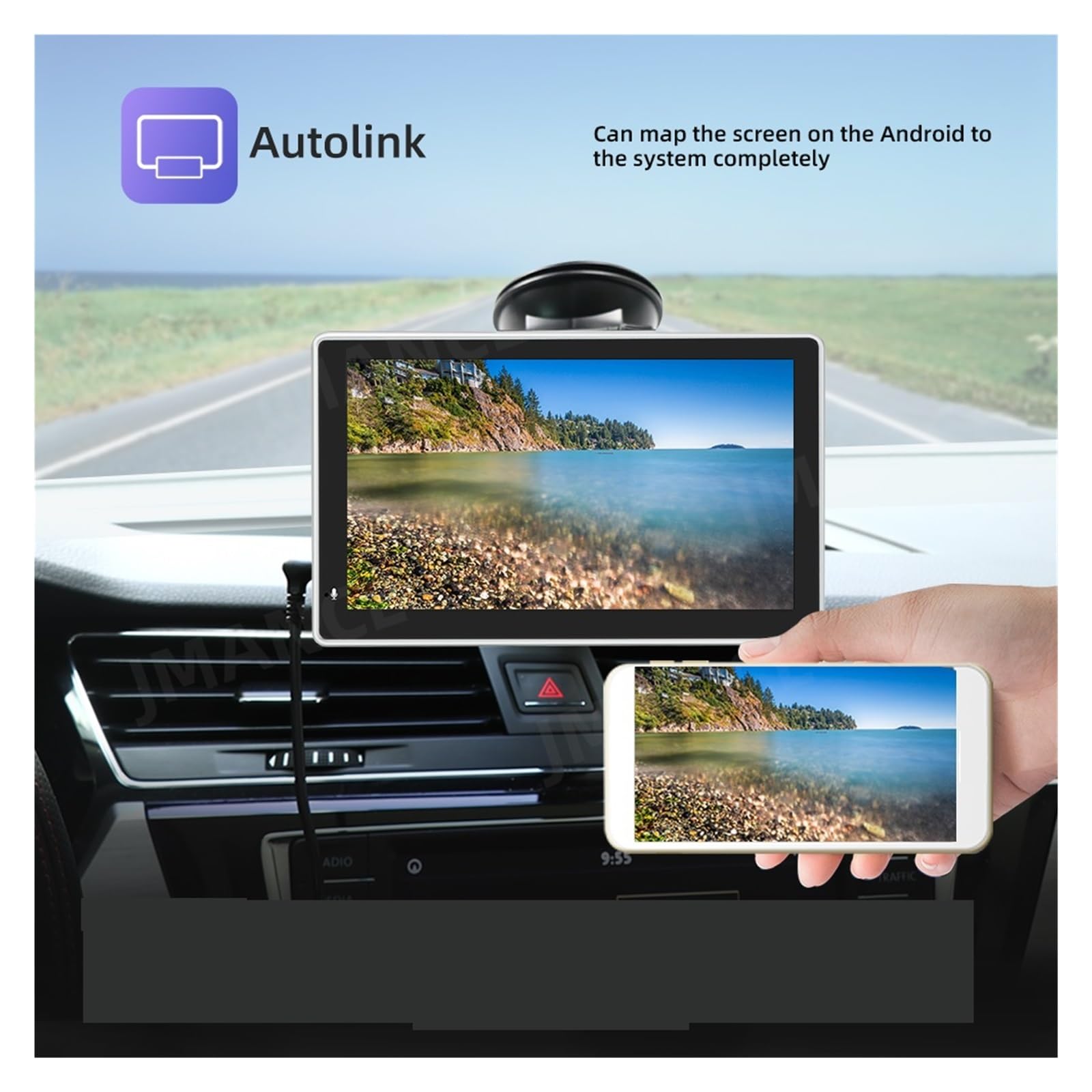 Nawigacja satelitarna Ekran dotykowy samochodowy przenośny bezprzewodowy do radia multimedialnego nawigacja Bluetooth Stereo(U7)