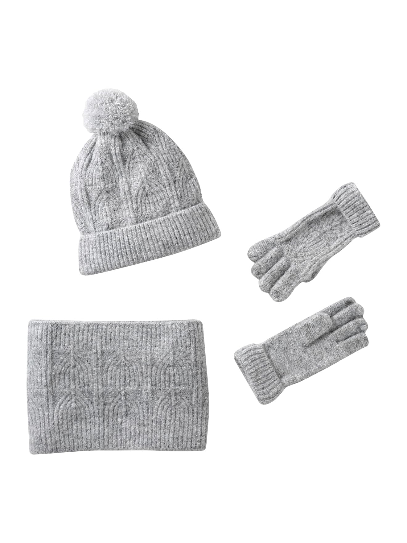 Ensemble fille bonnet snood gants Vertbaudet tricot aux finitions soignées - 6