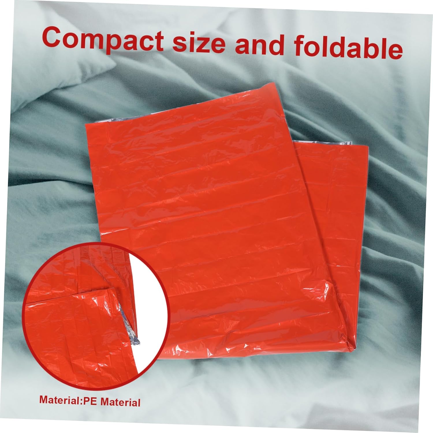 Milisten 2pcs Pe Emergency Blanket Thermal Survival Blanket for Camping Hiking Climbing