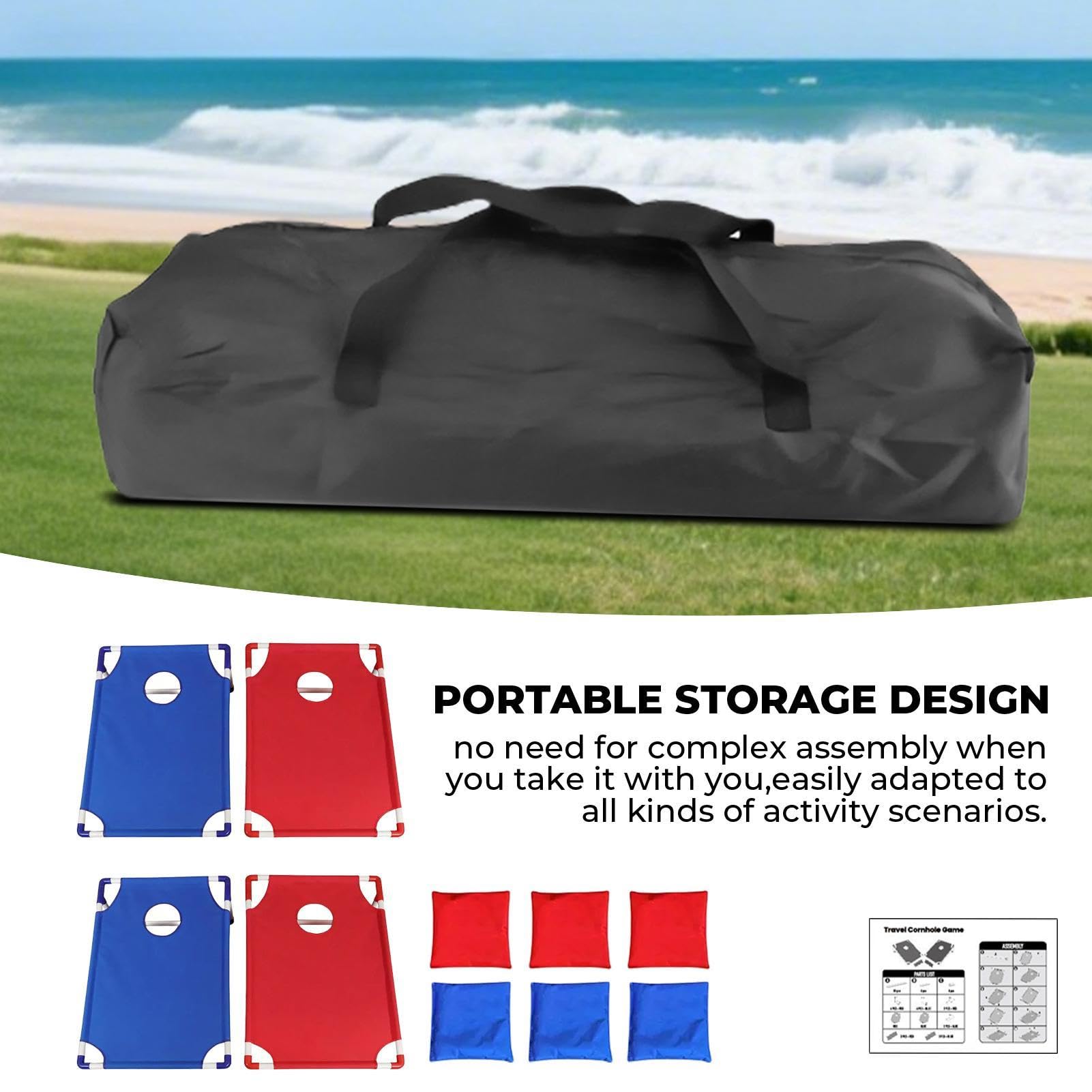 Cornhole Juego Infantil - Tabla Plegable Con 8 Bolsas | Lanzamiento