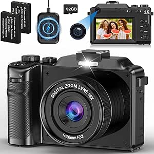 WOLFANG Appareil Photo numérique, caméra Enfant 2,7 K pour Photographie