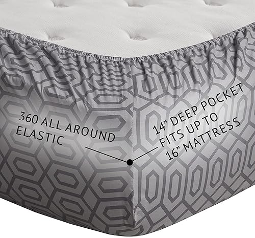 Vista 116 de Comfort Spaces - Sábanas con fundas de almohada Gris diamante