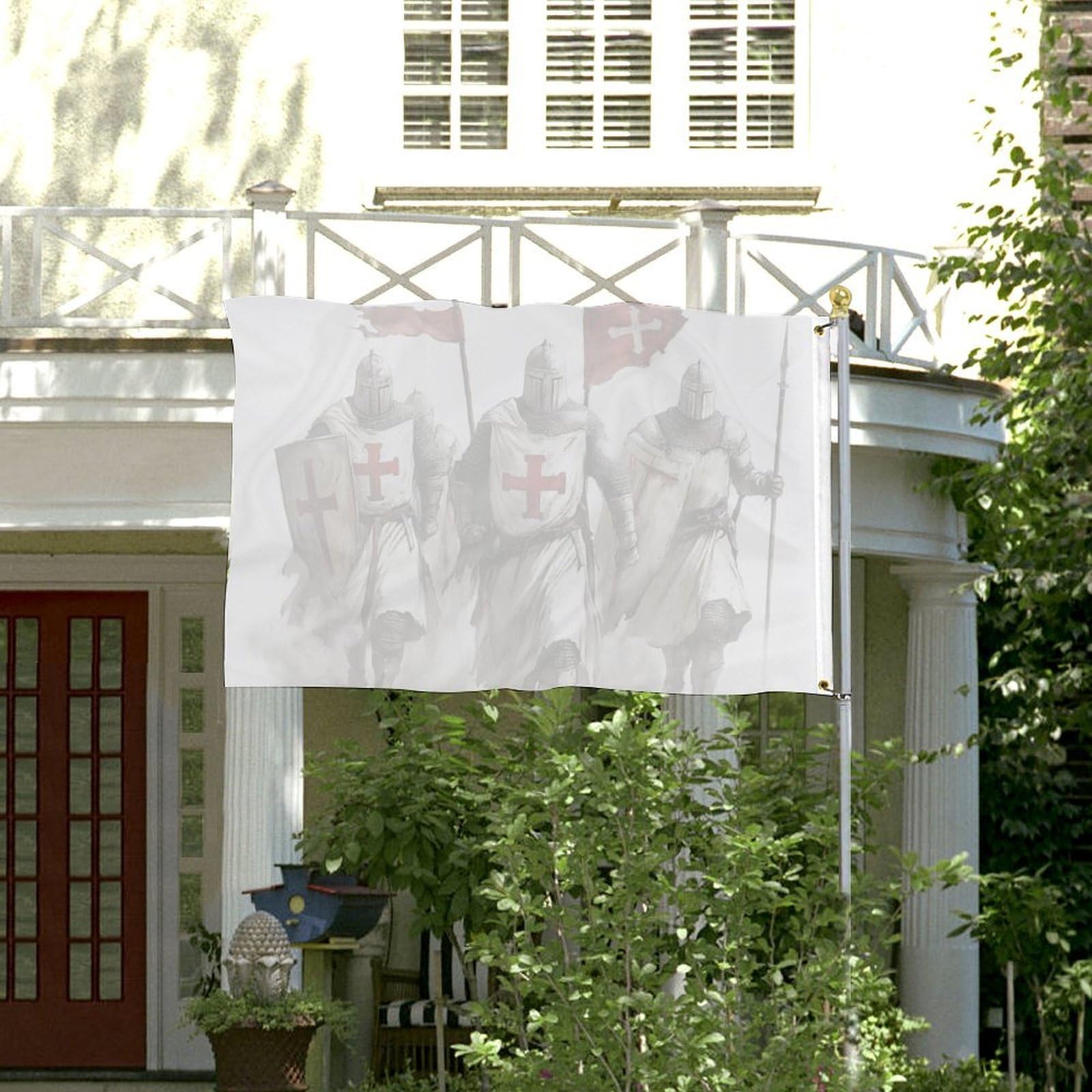 Knights Templar Multifunctional Garden Flag Printed Welcome House Flags Memorial Day Banners for Yard Outdoor - Image 4