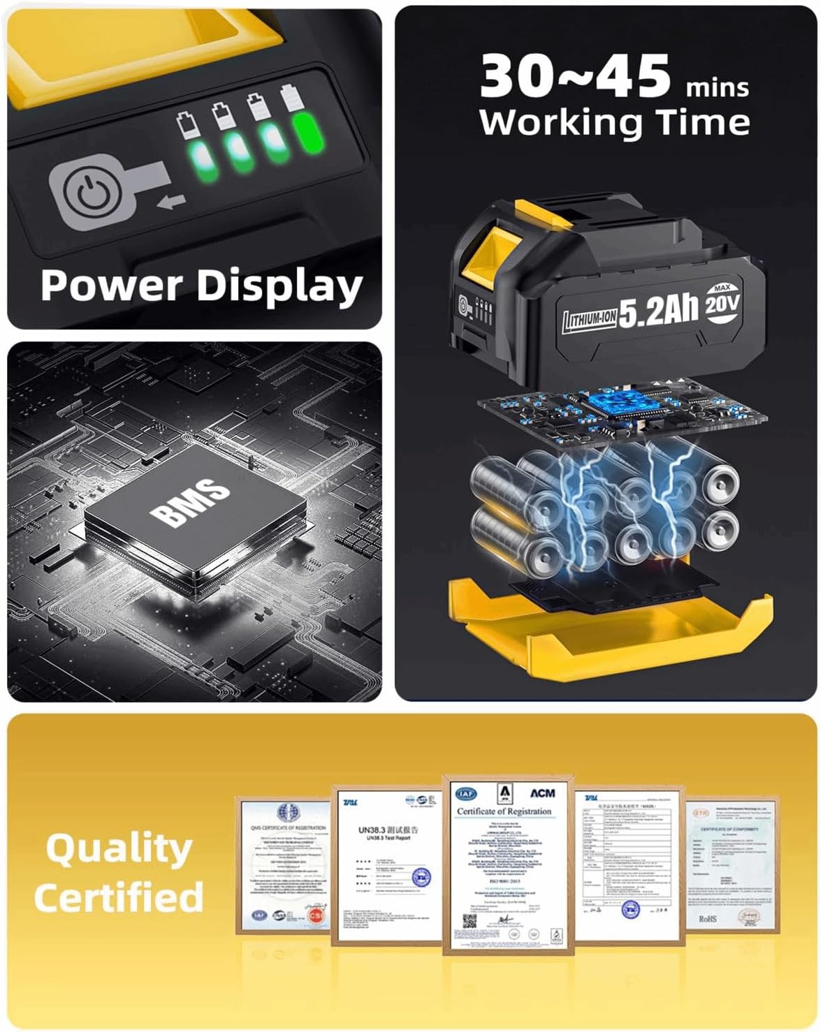 20V Brushless Weed Wacker, 3-in-1 Battery Powered Weed Eater/Edger/Mower (One 5.2Ah Battery)