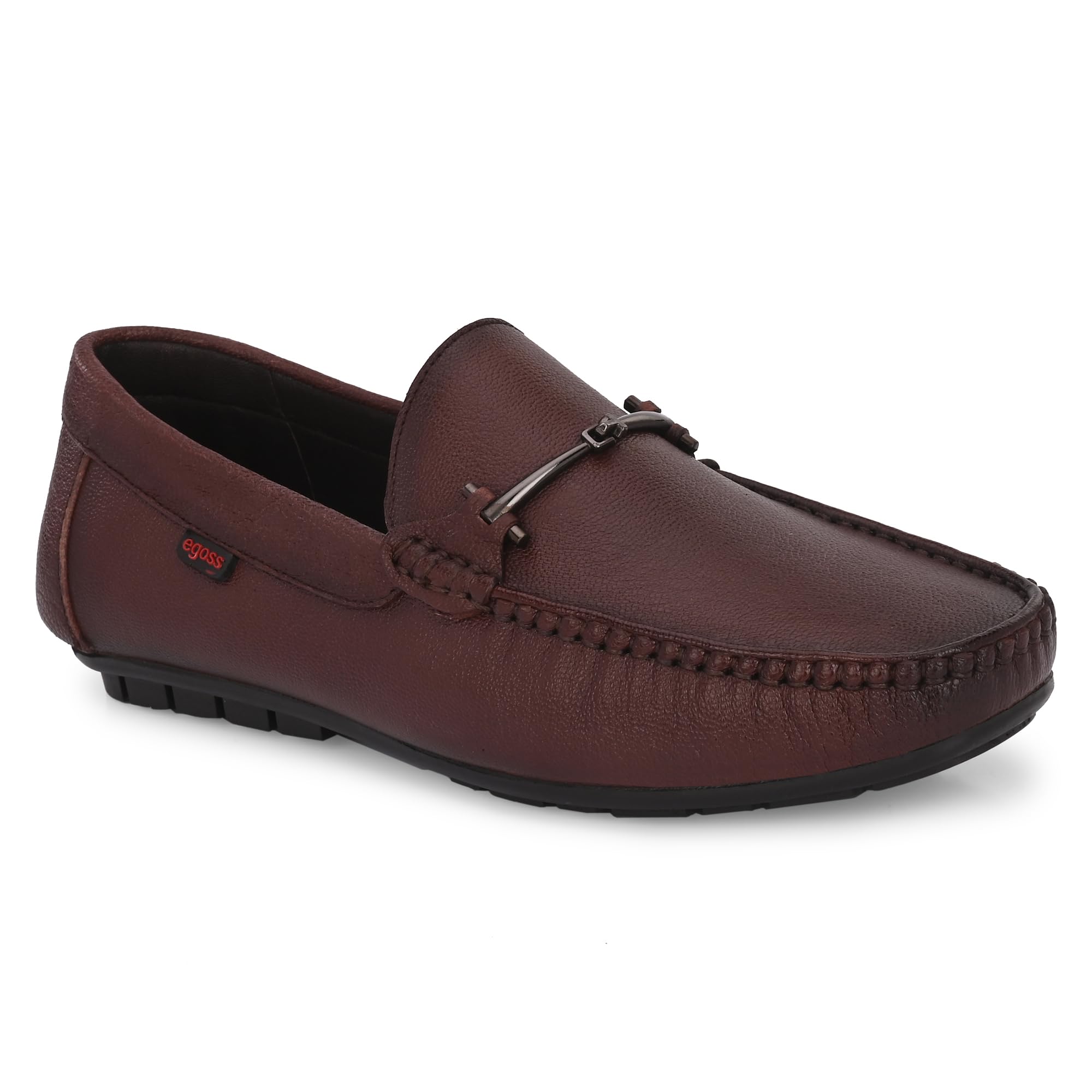 egoss Genuine Leather Loafer Casual Shoes for Men (Maroon-8)-L-1931 (B0CW9RTHWR) Amazon Price History, Amazon Price Tracker