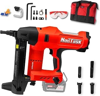 Cordless Electric Concrete Nail Gun 20V Power Pin Nailer Kit Fastener Machine Nailer Brushless Motor Tools (Without Battery) for Fastening Sheet Iron to Concrete Brick Wall Plumbing Work