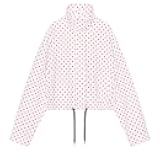 Songling Women Polka Dot Jacket Lightweight Zip Up Coat 2026 Trendy Fall Outfits Cropped Spring Jackets with Pockets