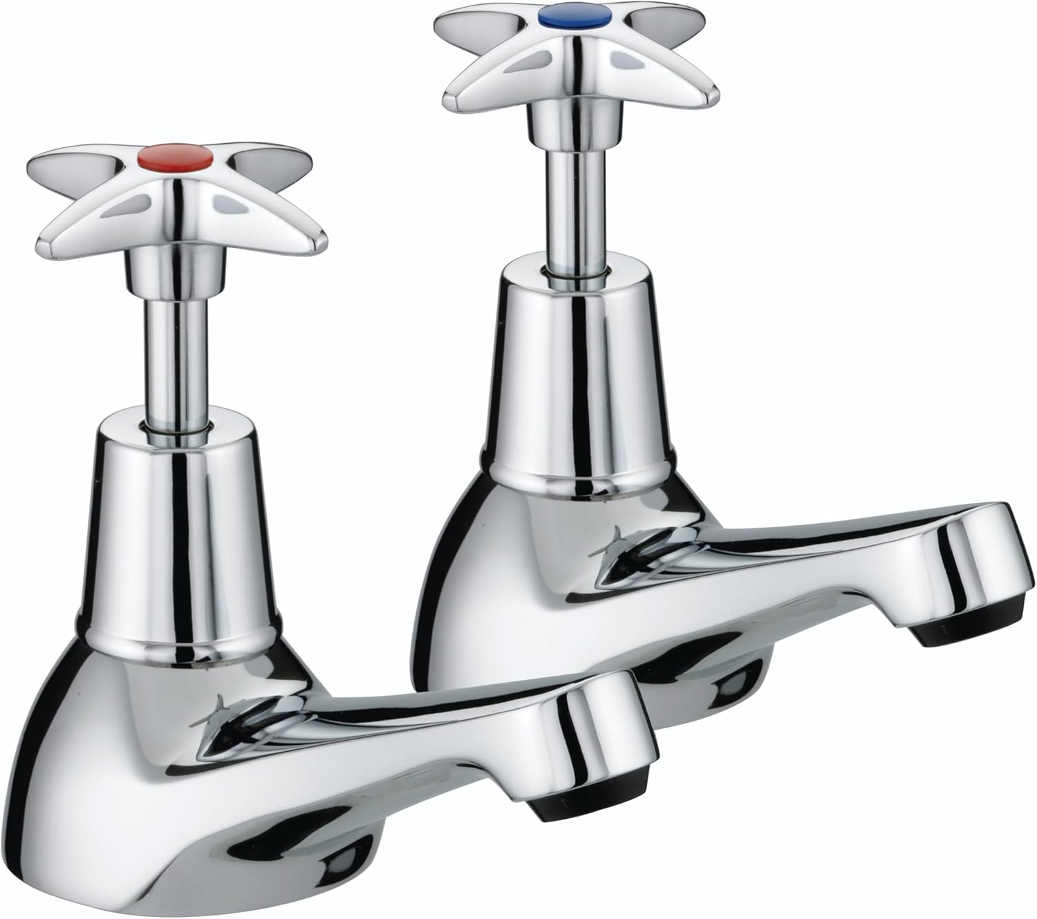 Bristan VAX 3/4 C 5412 Cross Top Bath Taps - Chrome Plated