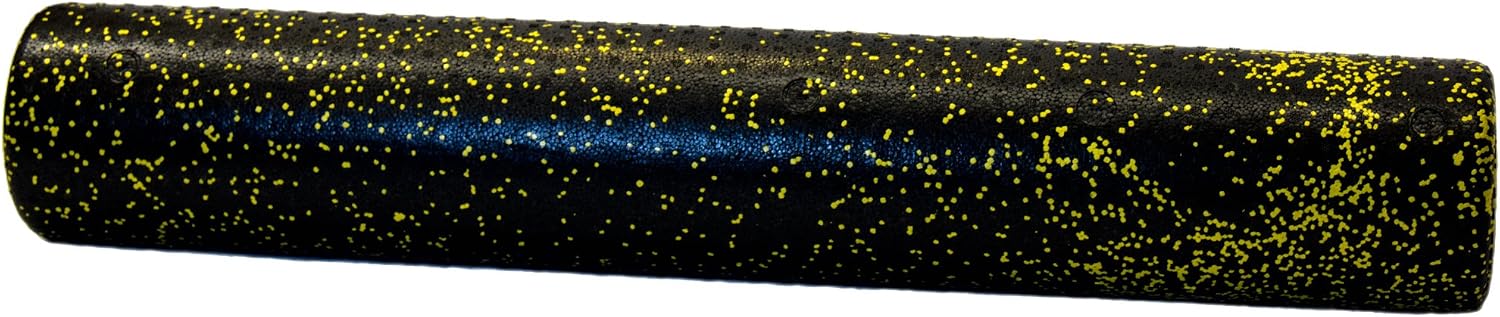 USA Foam Roller, Extra Firm High Density Foam Rollers for Exercise - 36 inch Black & Yellow (2.8lbs/ft³ Density) with 3 Year Warranty