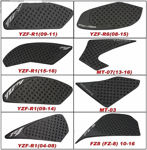Miniatura 2 de Tank Pad Protector Motorcycle Sticker Black Tank Sticker Gas Fuel Oil Tank Pad Protector Decal for Yam&aha YZF-R1 YZF-R6 MT-03 MT-07 FZ8 FZ1 FZ6