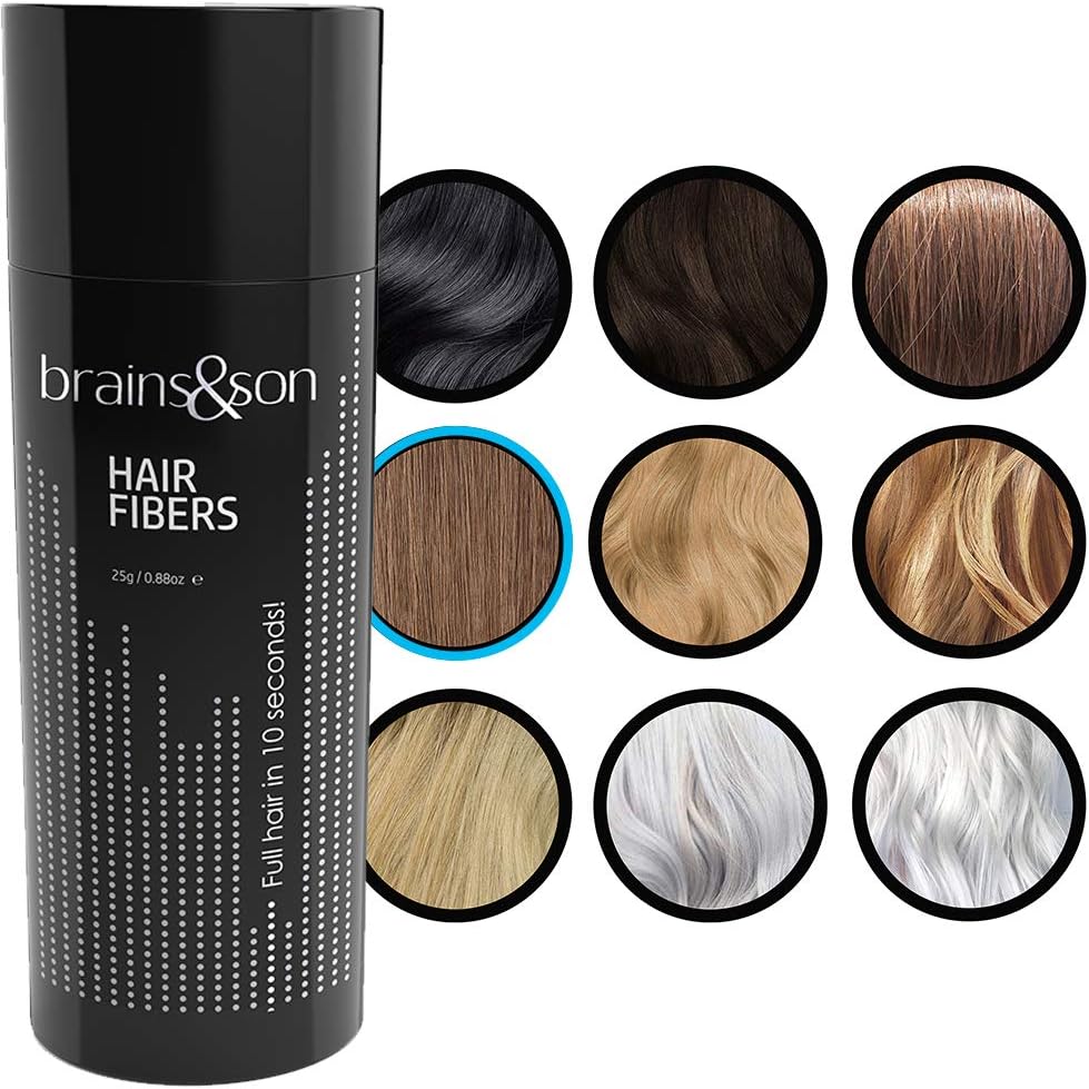 Brains & Son Hair Fiber Premium Hair Thickener Immediately Conceals