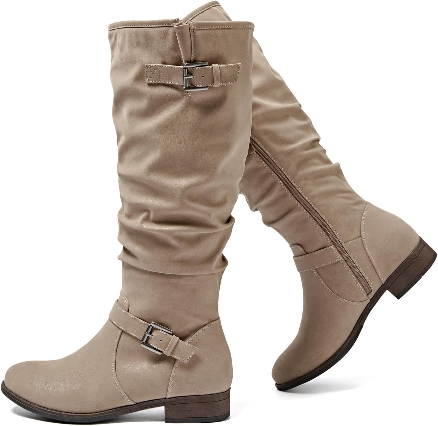 Luoika Women's Extra Wide Calf Knee-High Boots