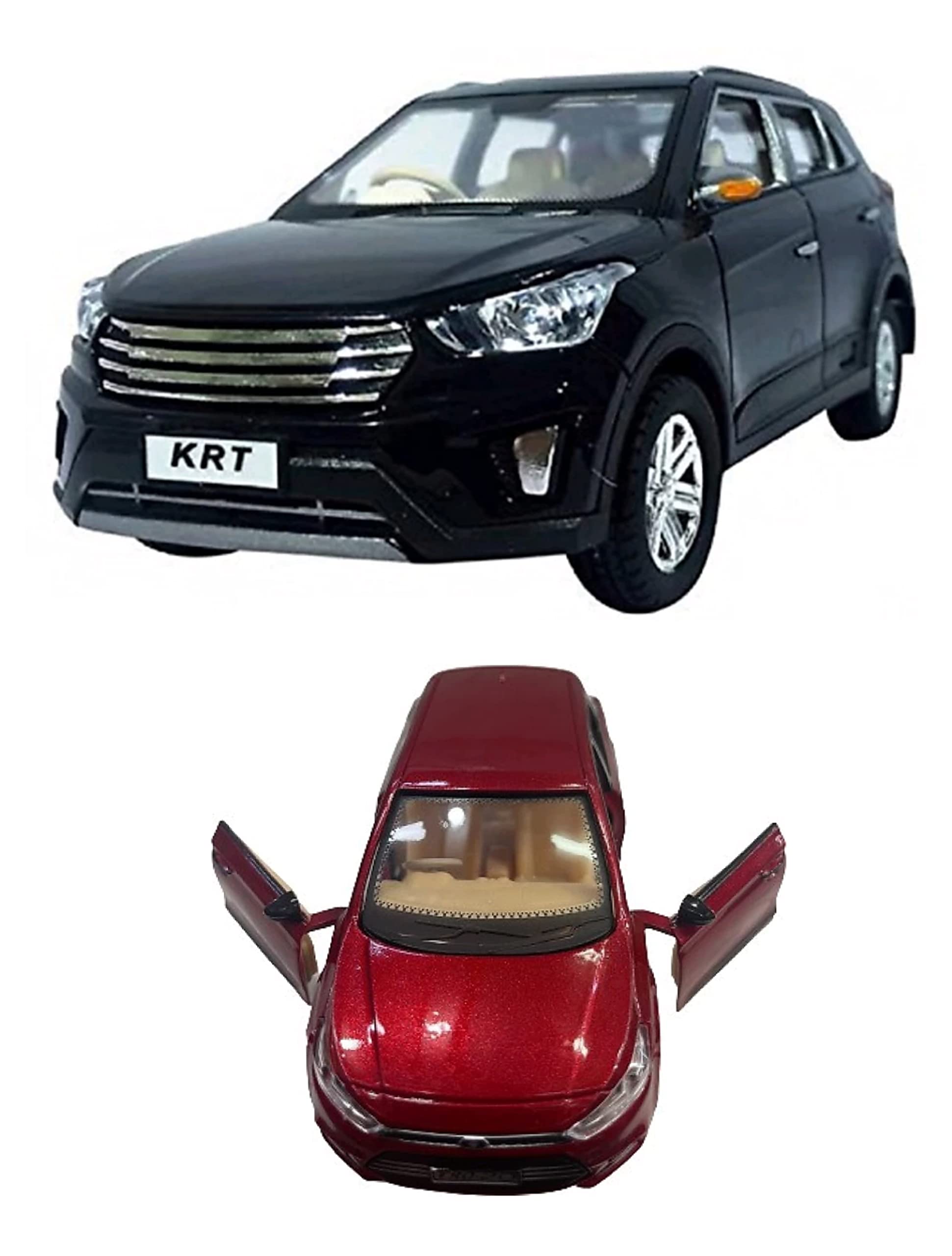 CENTY Toys Pack of 2- Black Colour KRT SUV and Red Colour T20 Car - 2 Very Poopular Models- Pull Back Action - Realistic Alloy Wheels - Front 2 Doors Open in T20 (B097C2XKMH) Amazon Price History, Amazon Price Tracker