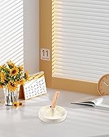 Vista 5 de Soporte Palo Santo, quemador de incienso de cerámica para madera de Palo Santo o palo de incienso perfumado, color beige