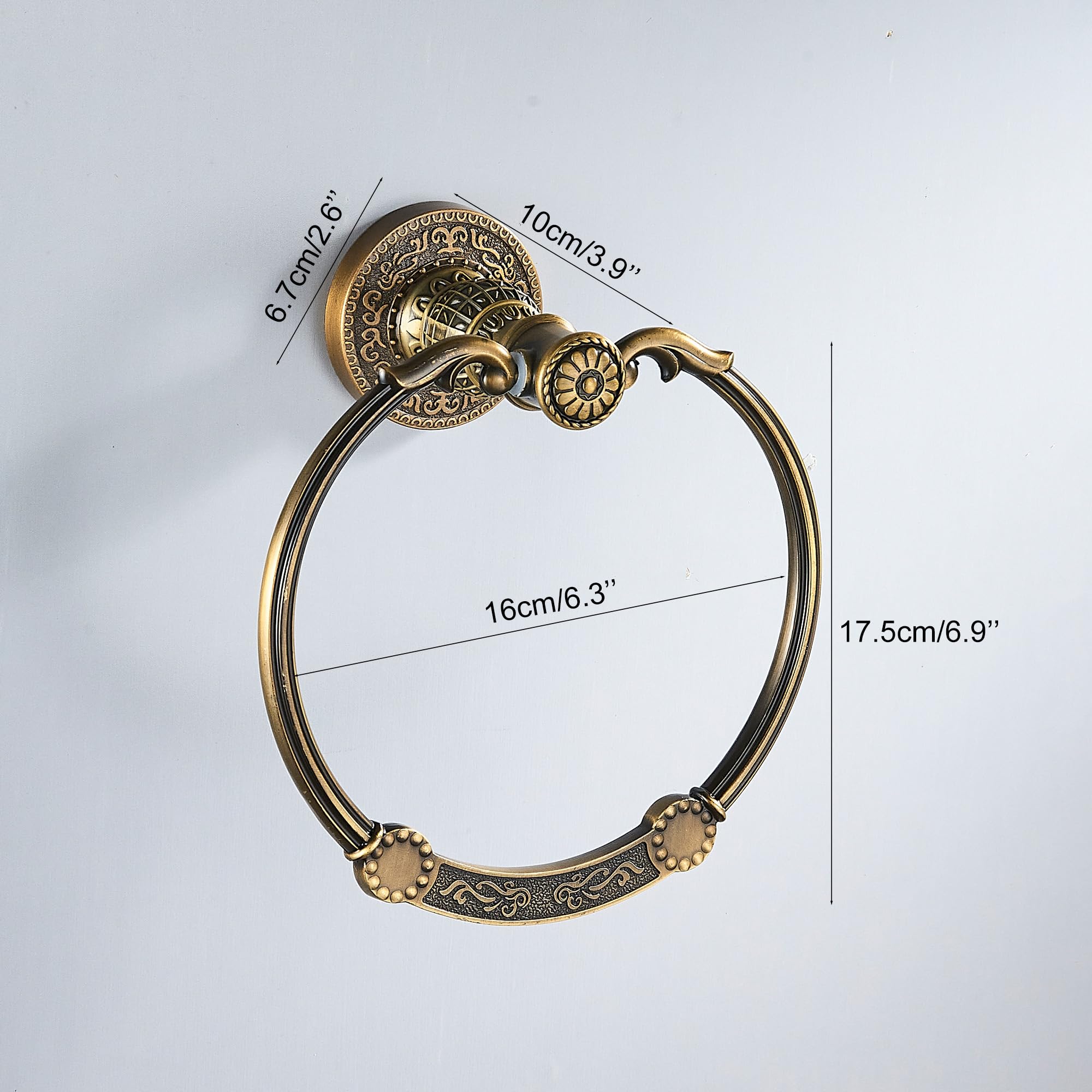 Toallero de estilo vintage antiguo retro para colgar en la pared, accesorios de baño