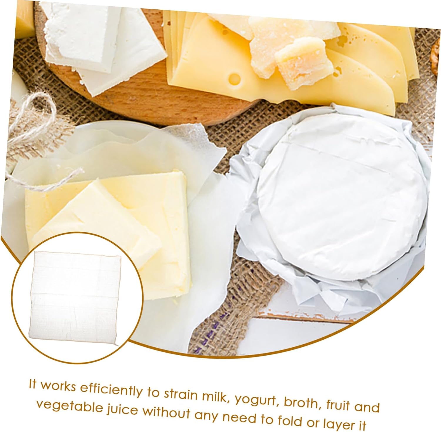 6pcs Cotton Cheese Cloths for Straining Tofu and Yogurt
