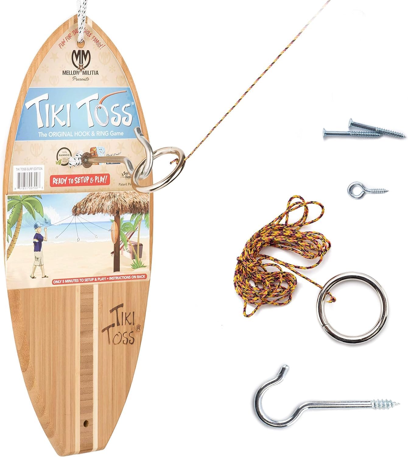 Tiki Toss Original Hook And Ring Game Set