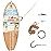 Tiki Toss Ring Toss Game for Adults - 12.3 Inch Surfboard Edition - Hook and Ring Game for Outdoor & Indoor Use, Gift for Husband, dad, College Boys