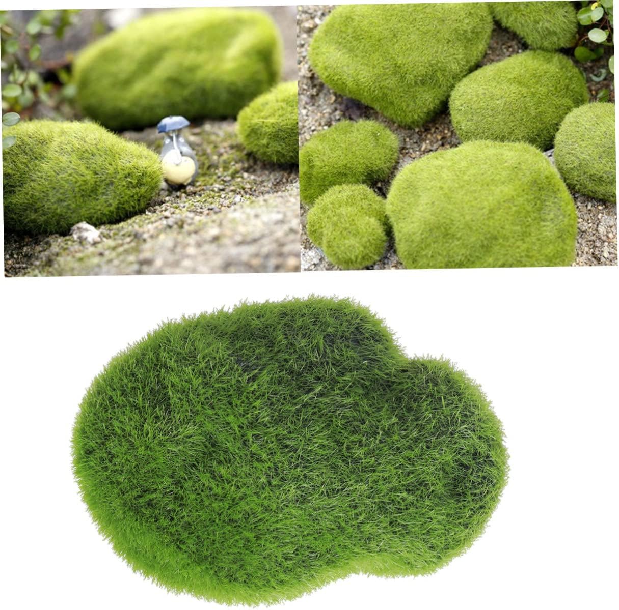 SEWOART 3pcs Artificial Moss Stones Balls Moss Cover for Floral Arrangements Vases Fillers Realistic Garden Decor s