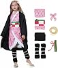 Cosplay Pink Costume Kimono Anime Cosplay Outfits Cape Festival Uniform for Kids Girls and Women