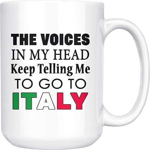 Taza de café grande  Voces en mi cabeza  Taza de cerámica blanca personalizada para caliente y fría con diseños divertidos y significativos y citas