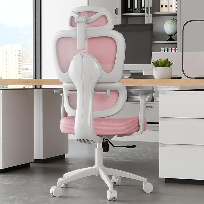 Keratee Ergonomic Office Chair with Adjustable Headrest and Lumbar Support