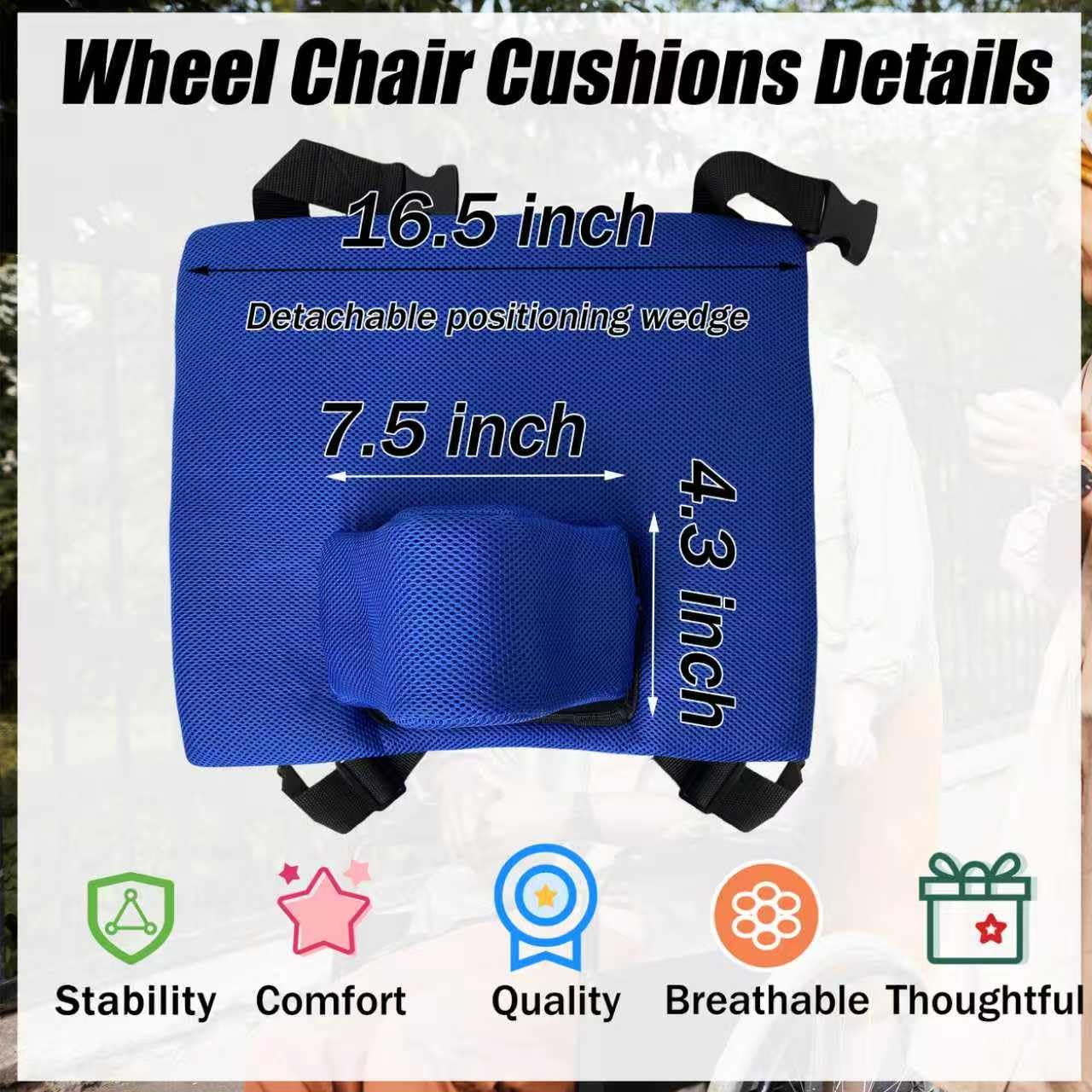Cojines para silla de ruedas para personas mayores, almohadillas de asiento de silla de ruedas antideslizantes para evitar deslizamientos para personas mayores