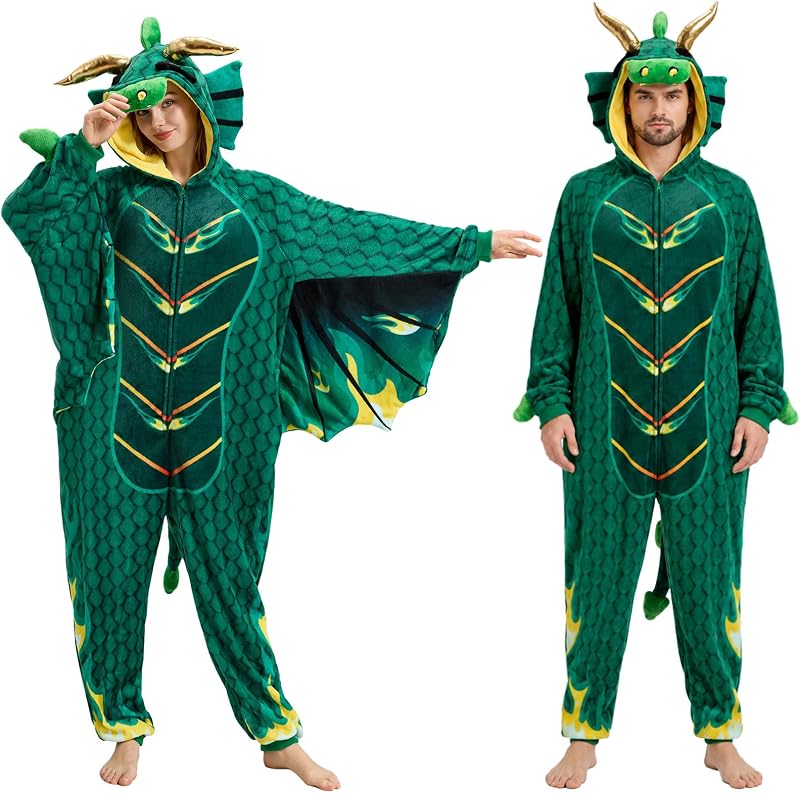 Dragon Onesie Adult Animal Pajamas Halloween Cosplay Costume