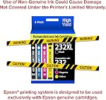 EPSON 232 Encre Claria Haute Capacité Noir & Cartouche de couleur standard Combo Pack (T232XL-BCS) Travaille avec la main-d'œuvre WF-2930, 2950 et d ' expression XP-4200, 4205