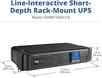 Vista 6 de Tripp Lite SMART1500LCD 1500VA UPS de Montaje en Rack de Batería de Respaldo, 900W, 8 tomas de corriente, Onda Senoidal PWM, UPS de Montaje en Rack