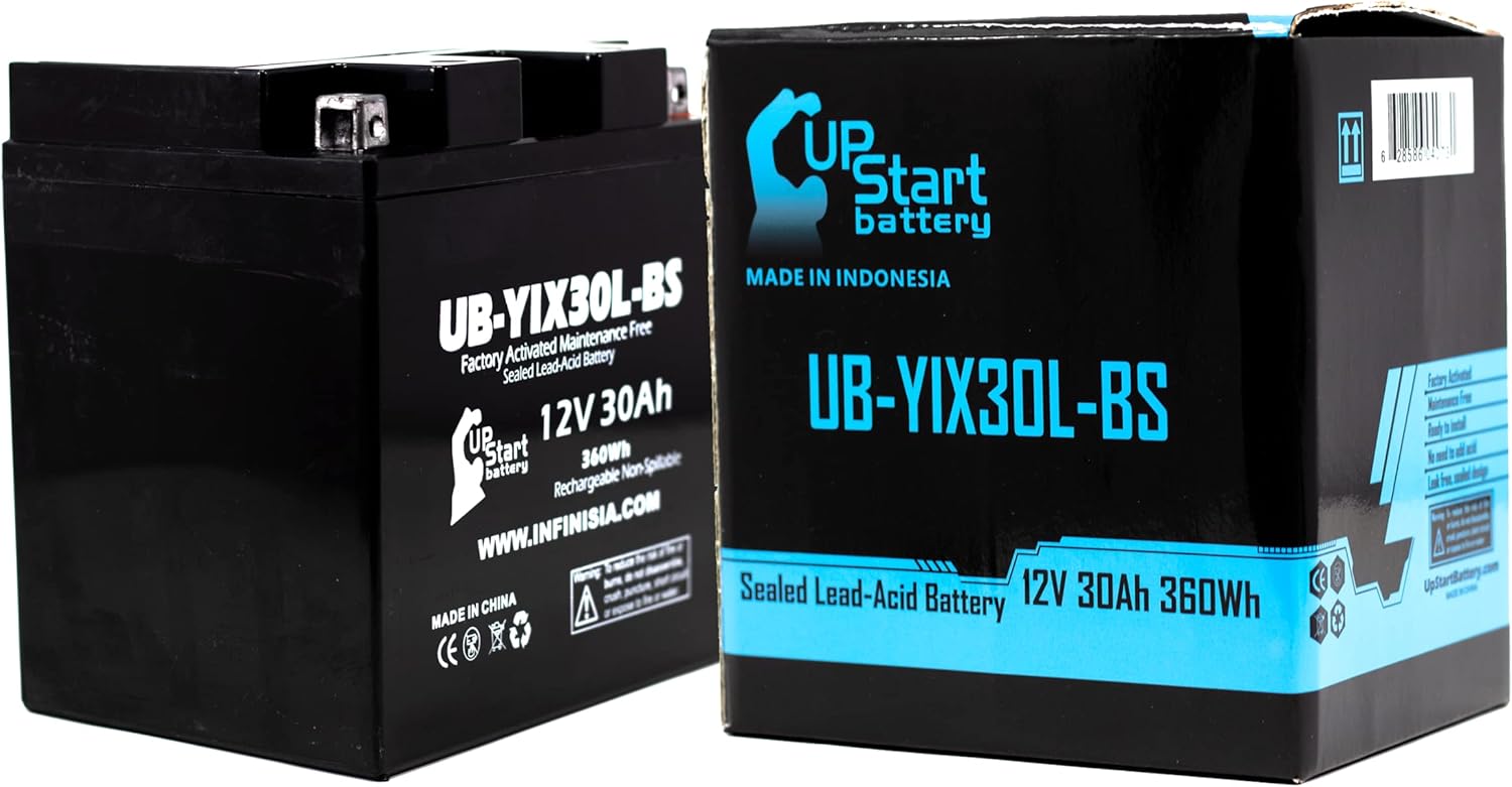 UB-YIX30L-BS Battery Replacement for 2015 BRP (SKI-DOO) Expedition SE 1200 CC Snowmobile - Factory Activated, Maintenance Free, Motorcycle Battery - 12V, 30AH, UpStart Battery Brand
