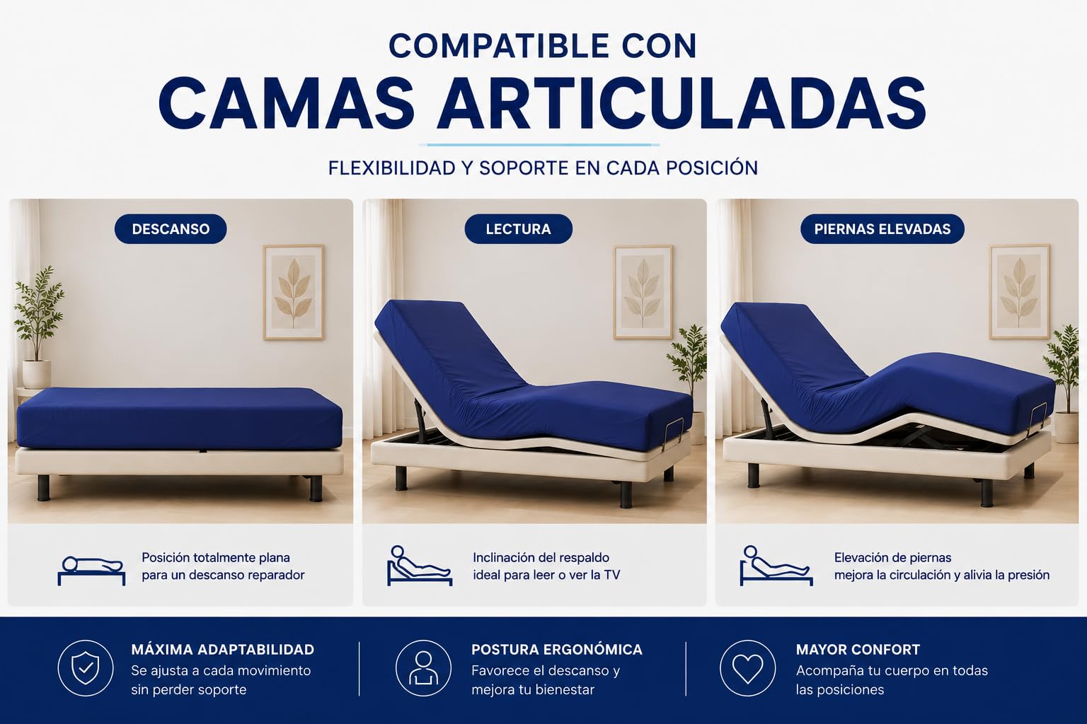 MATTREX | Colchón Geriatrico Viscoelástico 90x190 Sanitario ignífugo Funda Impermeable Cama articulada – Colchón viscoelástico 11 cm Grosor + 4 cm visco, HR ergonómico y Funda Lavable