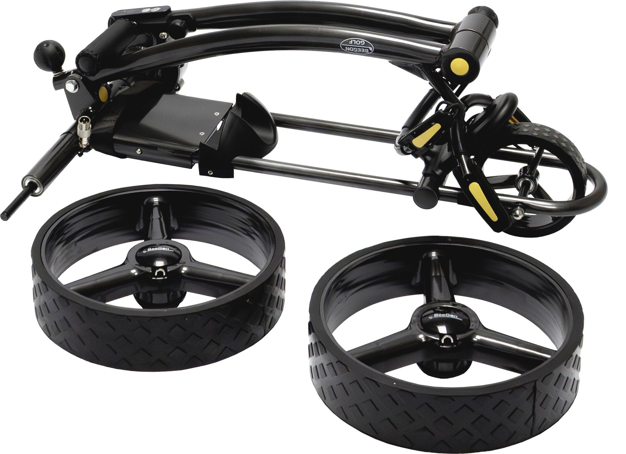 BeeGon Golf Chariot de Golf électrique GT-X400 Pro Anthracite avec Batterie au Plomb 33 Ah