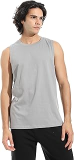 Andora Mens Cut Sleeves Basic Top Western