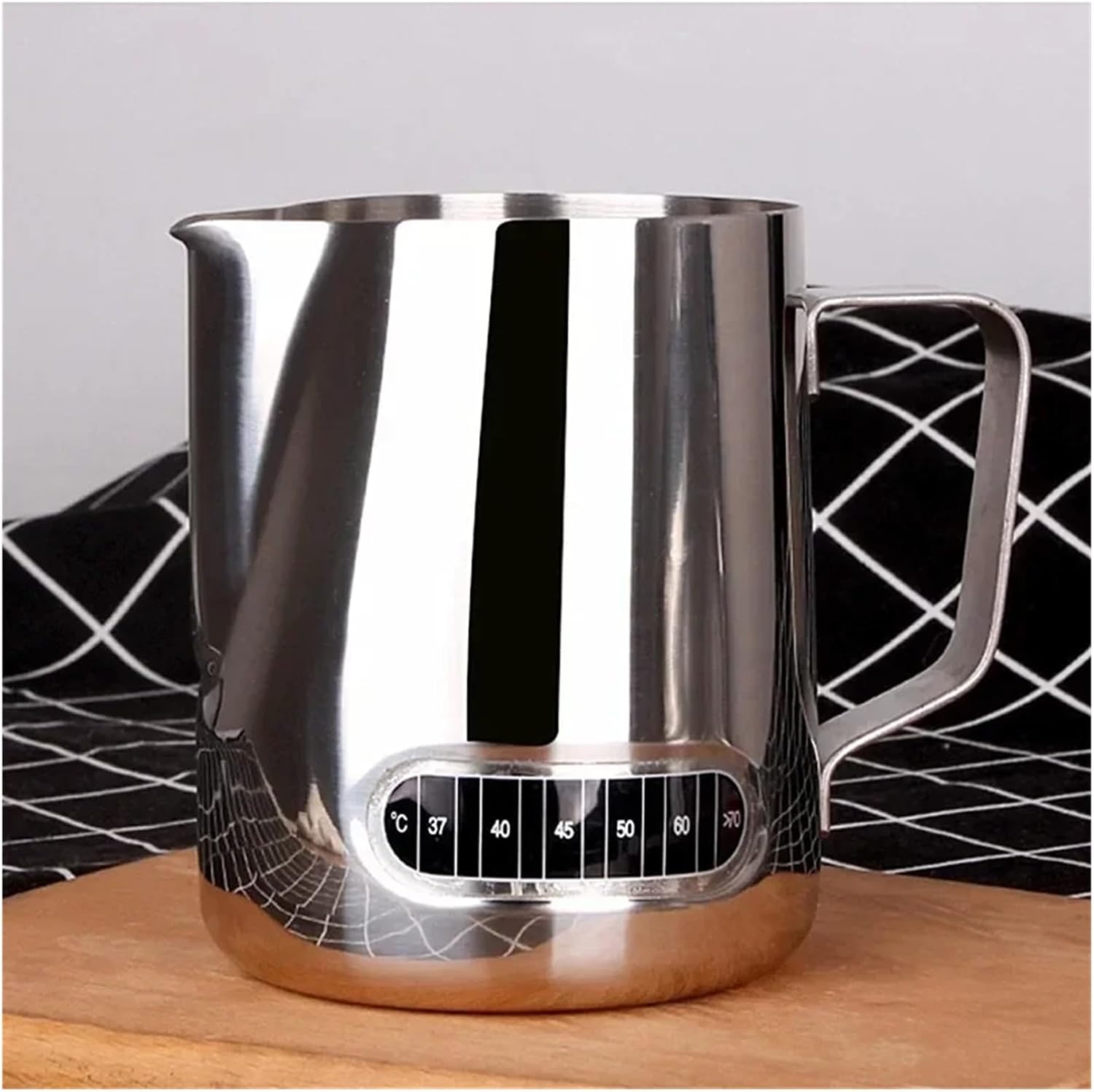 12/20oz Milk Frothing Pitcher With Temperature Display For Latte Barista(600ml)