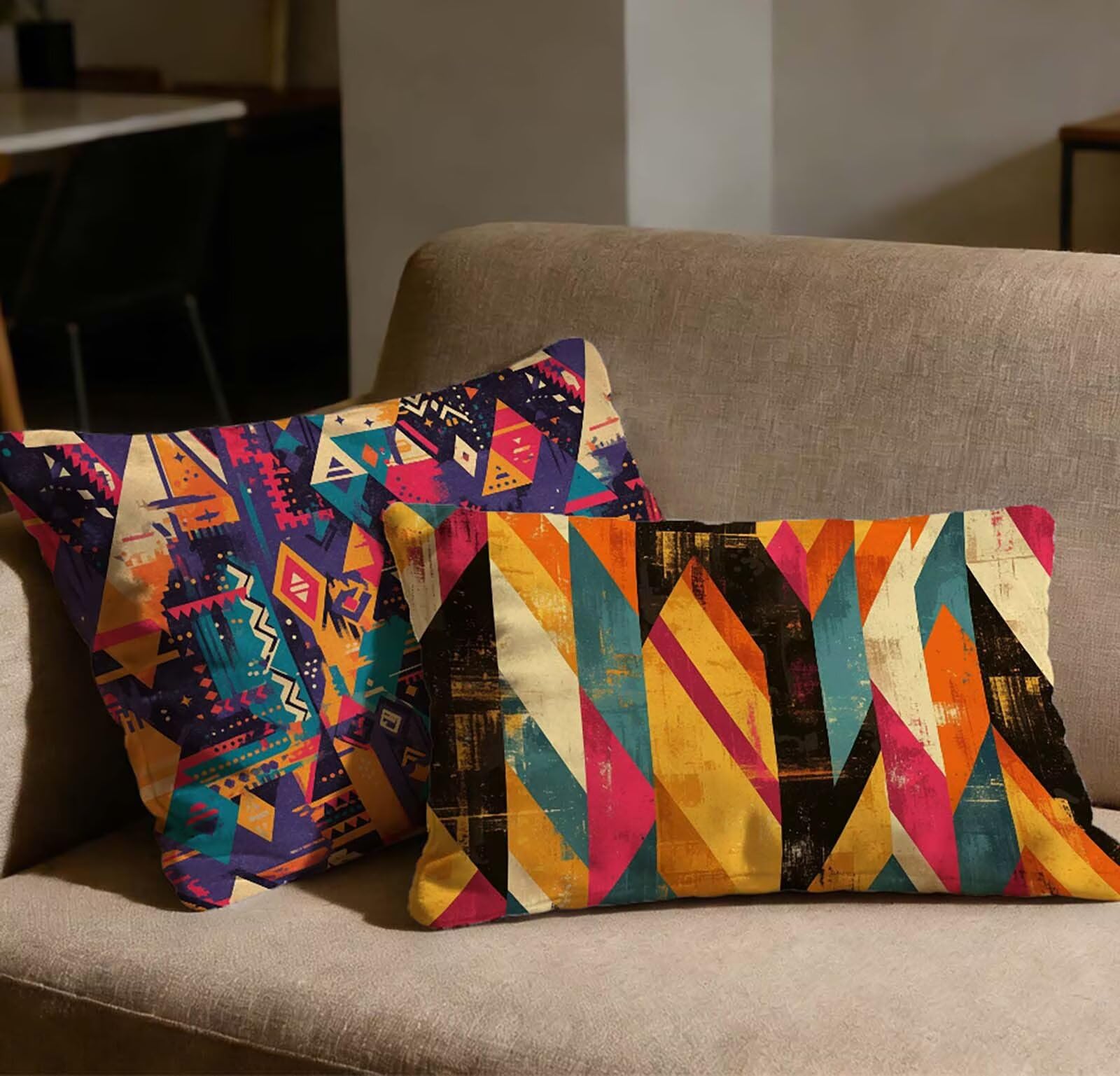 Housse de coussin en velours pour canapé et décoration de chambre cosy - Lot de 2