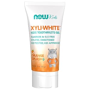 NOW Foods Solutions Xyliwhite Toothpaste Gel for Kids Orange Splash Flavor Kid Approved 3-Ounce packaging may vary