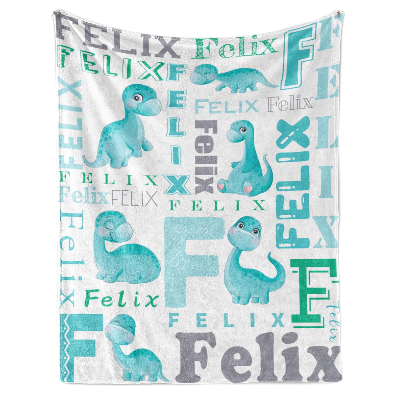 Custom Dinosaur Blanket – Personalized With Name, Flannel Throw For Kids, Toddlers, Pets - View #8