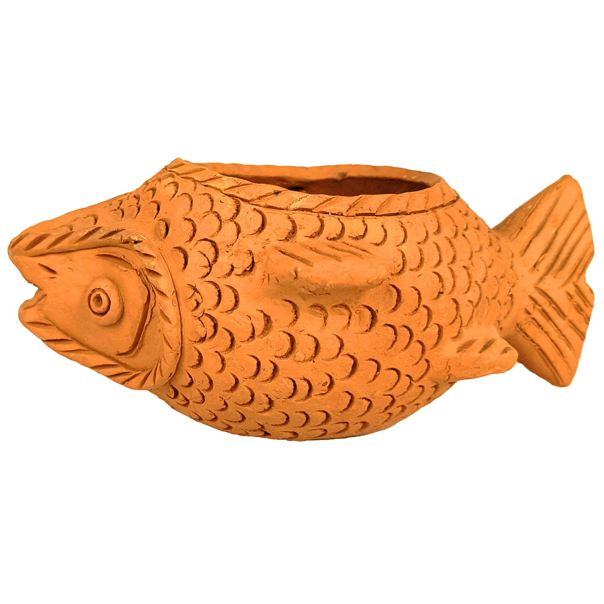 CHOICECLAY - Beautiful Small Fish Shaped Design Terracotta Flower Pots for Live Plants | Best Terracotta Planter for Indoor & Outdoor-image-17