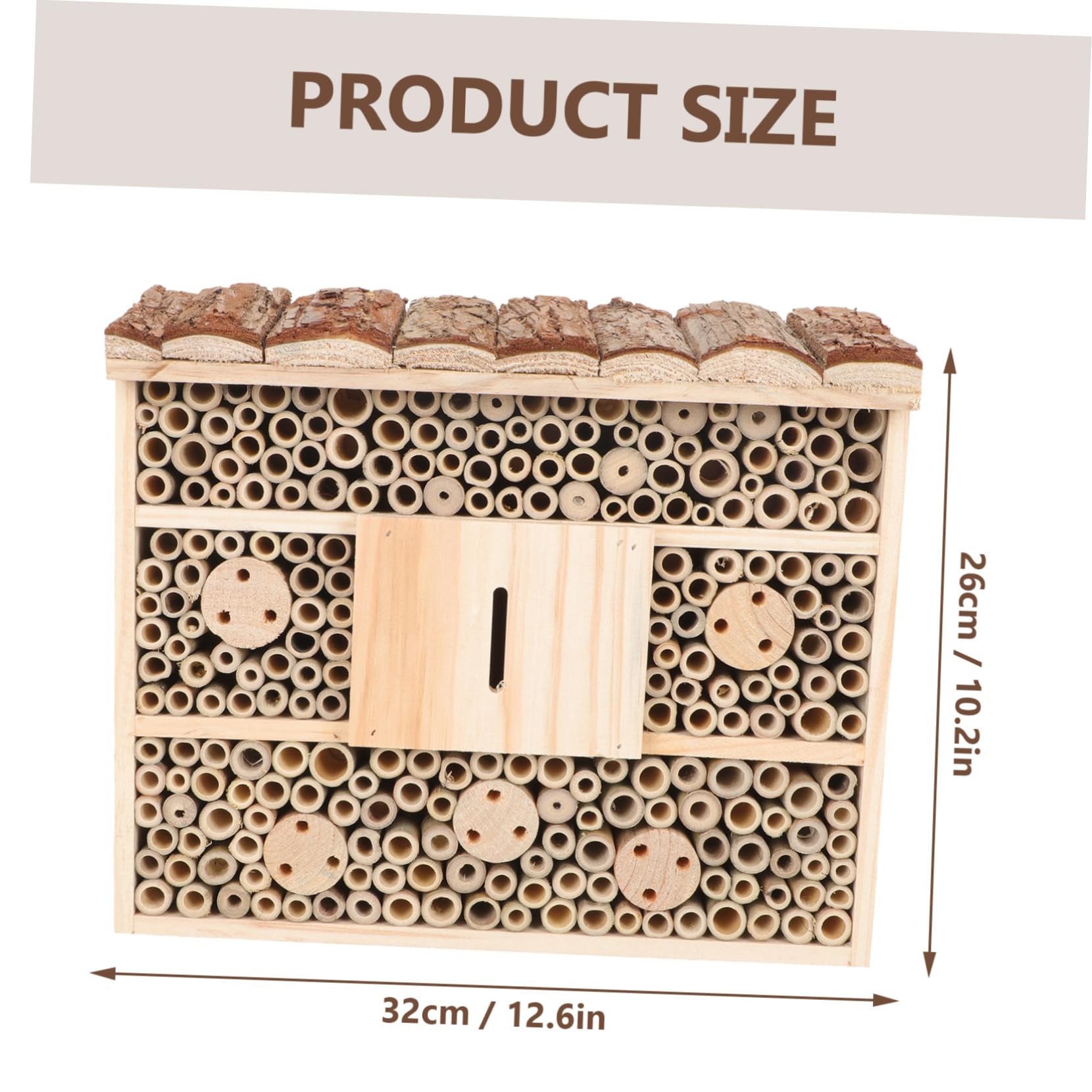 Mikikit Casa De Madera para Casita Insectos y Abejas Cabaña Decorativa Duradera y Ecológica