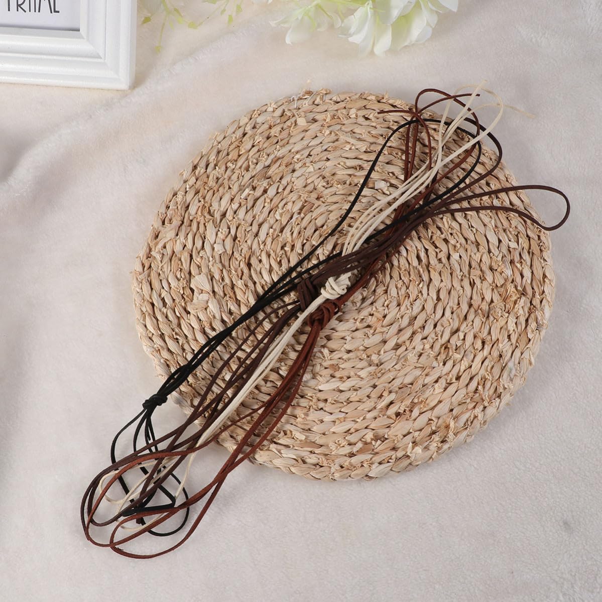 Leather Cord for Jewelry Making 4pcs 3mm Suede String