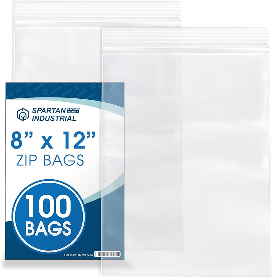 Amazon.com: Spartan Industrial - 8” X 12” (100 Count) 2 Mil Clear Amazon.com: Spartan Industrial - 8” X 12” (100 Count) 2 Mil Clear