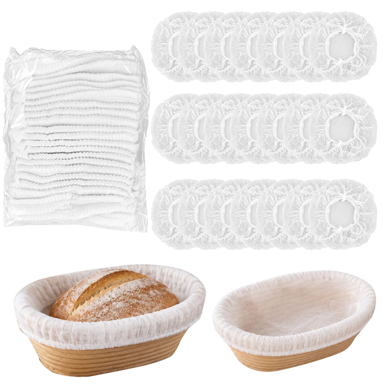 100 PCS Banneton Proofing Basket Liners for Bread Making Accessories