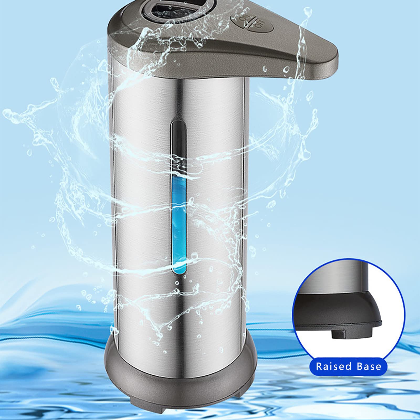 Dispenser Sapone Automatico, Dispenser Sapone Bagno 280ml Ricaricabile, Dispenser Sapone Cucina Non Touch, Dispenser Detersivo Lavatrice con Sensore IPX4 Impermeabile