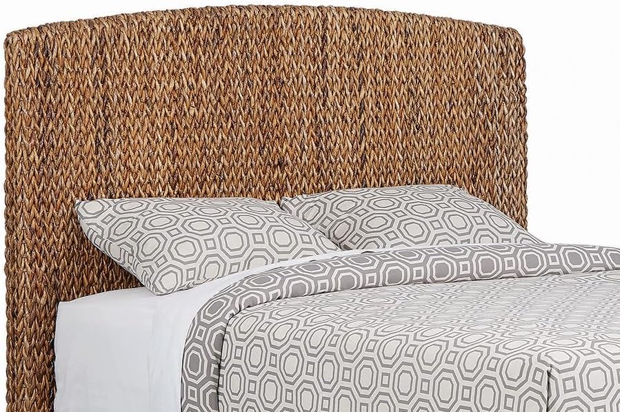 Coaster Home Furnishings Laughton Coastal 55-inch Hand Woven Banana Leaf Panel Headboard for Bedroom Eastern King Size Amber 300501KEB1