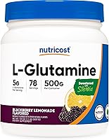 Vista 7 de Nutricost L-Glutamina en polvo endulzado con stevia (17.64 oz, mango de melocotón) - Suplemento para apoyo intestinal, 0.18 oz de L-glutamina por