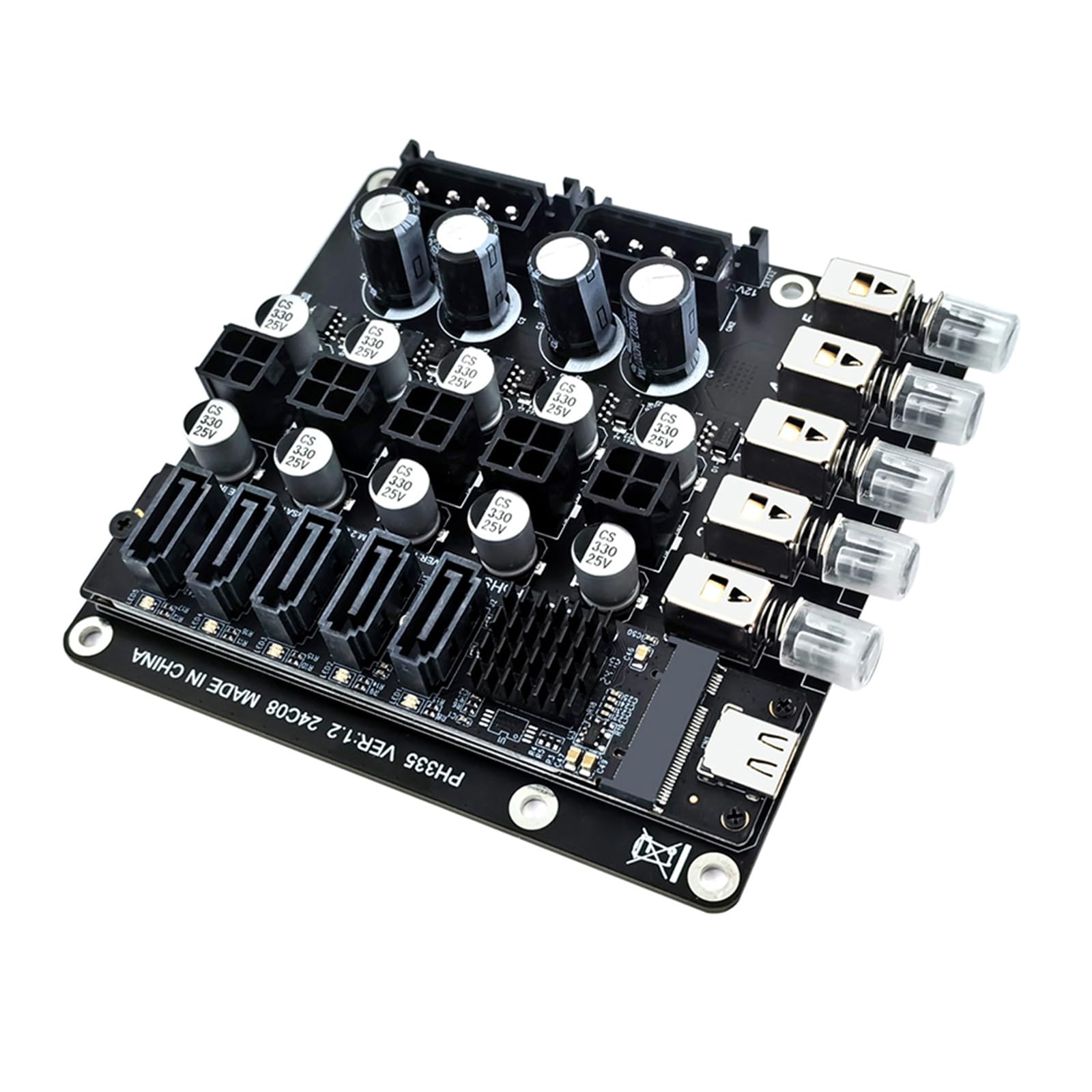 Adattatore di alimentazione multiplo, 2 x 4 pin a 4 pin 5 V 12 V scheda di alimentazione per la gestione dell'alimentazione, adattatore modulo Switcher per hard disk